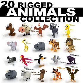 20 RIGGED ANIMALS COLLECTION